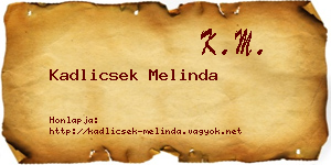 Kadlicsek Melinda névjegykártya